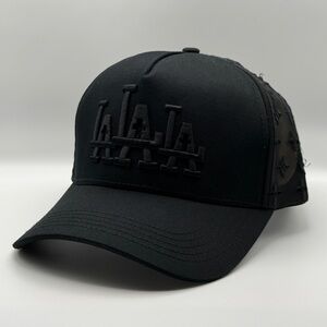 Rude Awakening LALALA Black Adjustable Snapback Hat, NWOT